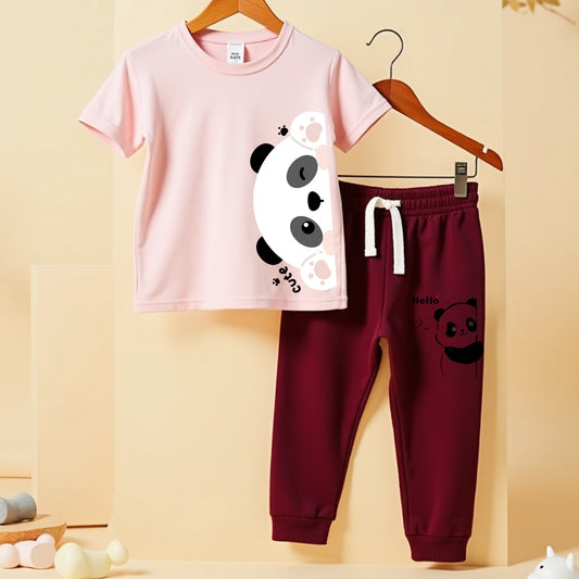 Sporty Vibes – Printed T-Shirt & Track Pant