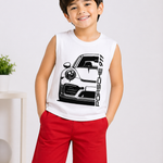 Kids Sleeveless Unisex Tshirt and Shorts Set