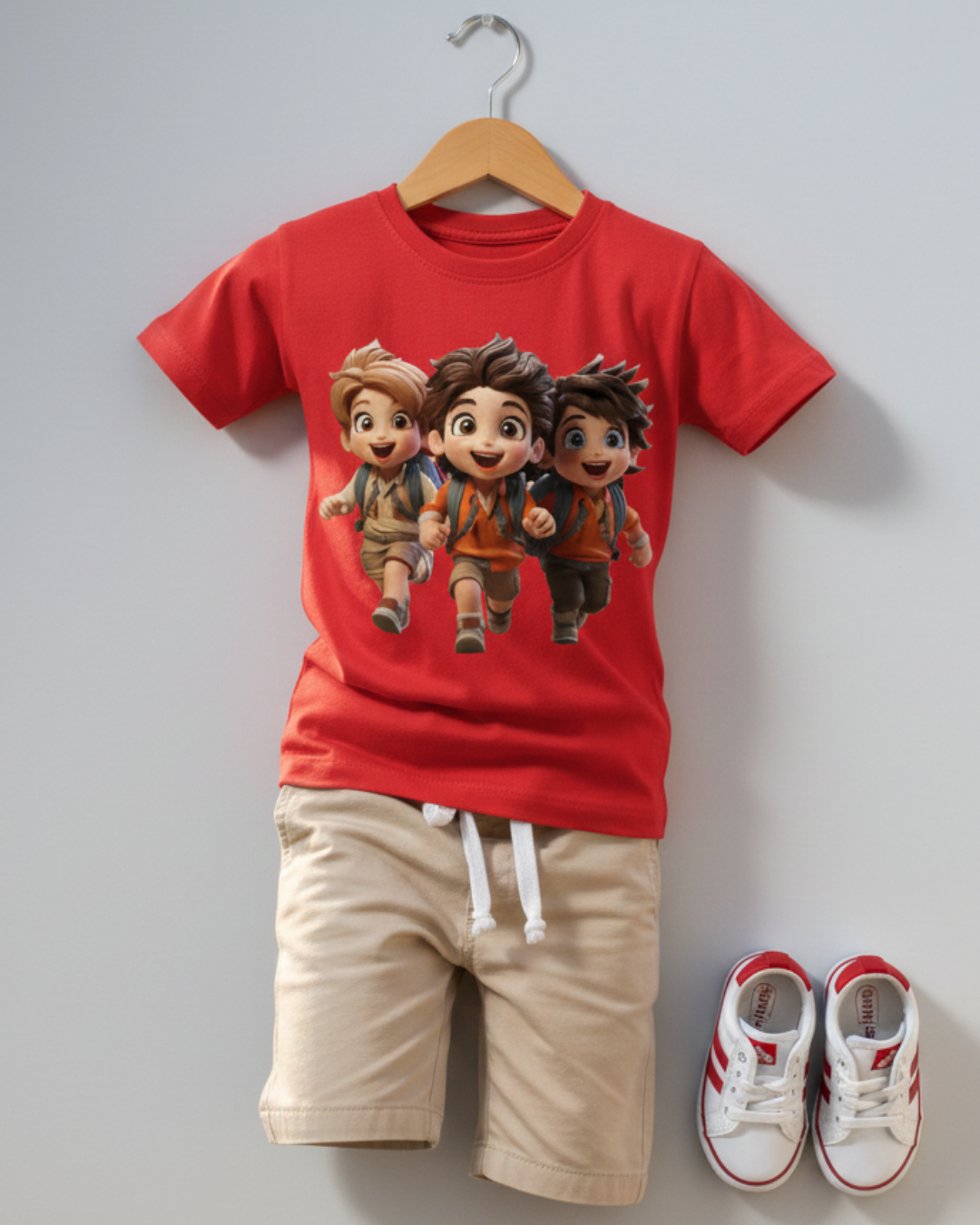 Printed Casual T-Shirt and Shorts Set