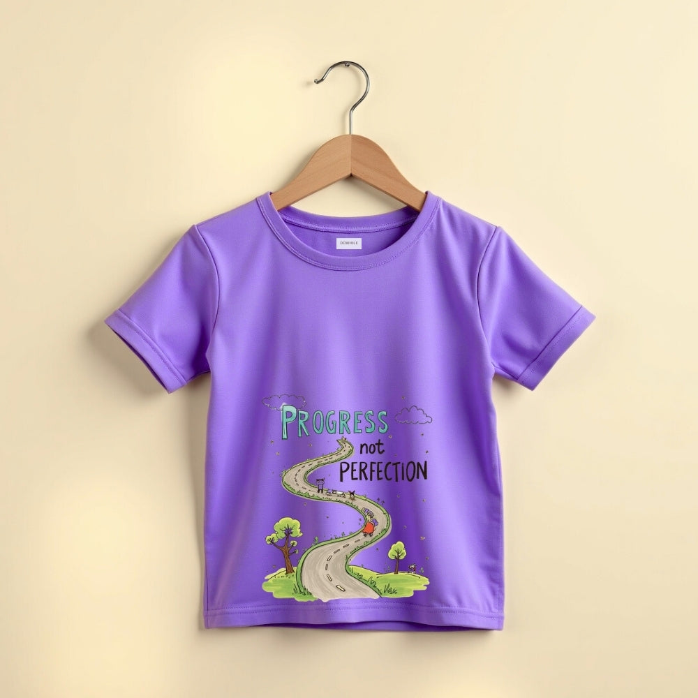 Playtime Ready T-Shirt & Pants (Lavender & Grey Melange)