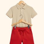Unisex Kids Polo & Shorts Combo
