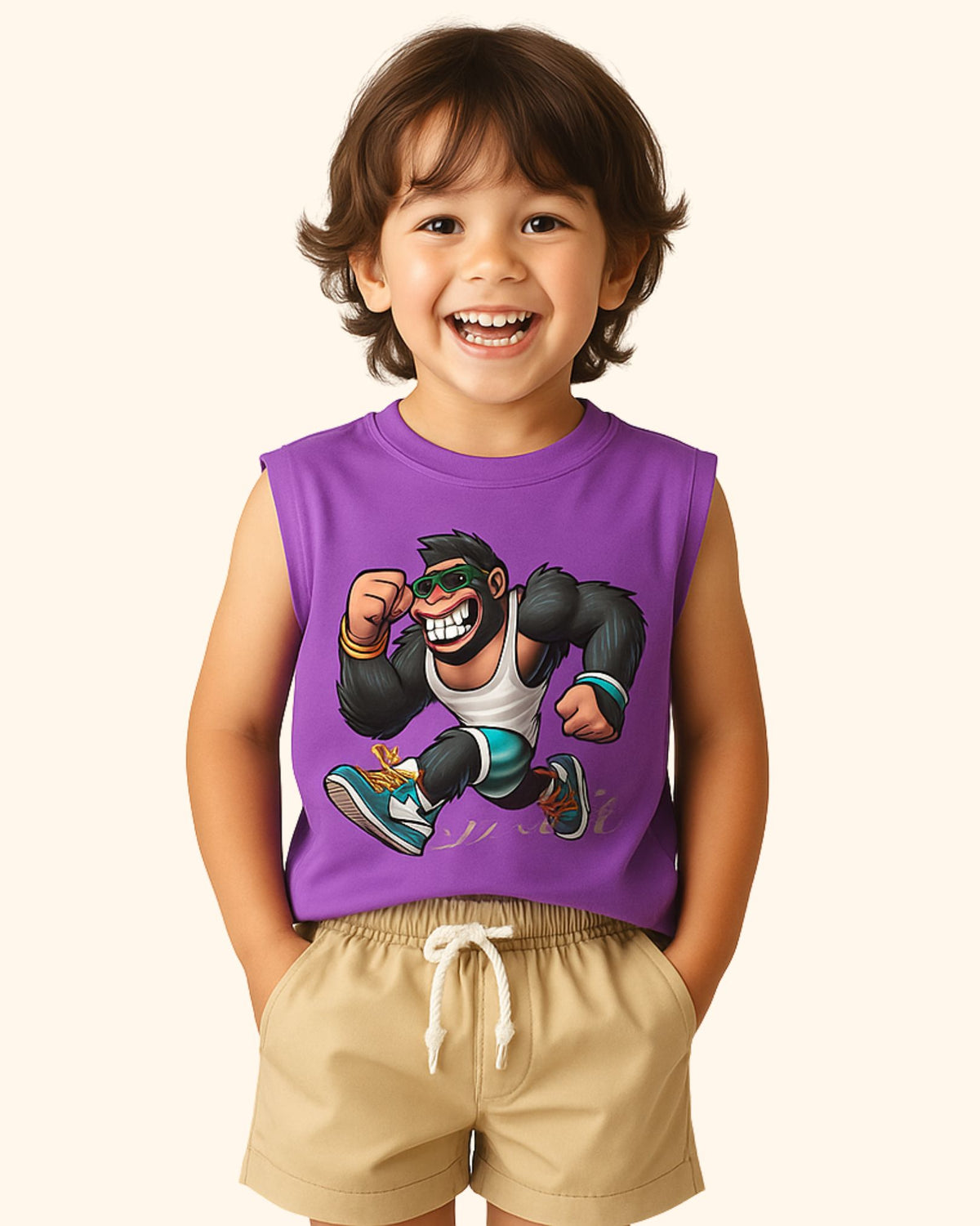 Stylish Kids Sleeveless Tee With Short Set