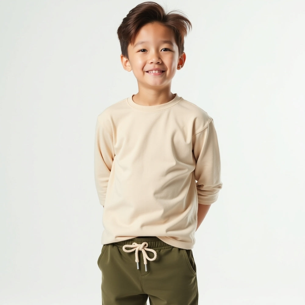 Track Style: T-Shirts-Pants (Beige & Military green)
