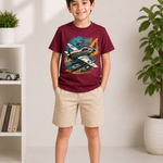 Printed Half Sleeve T Shirt And Shorts Set