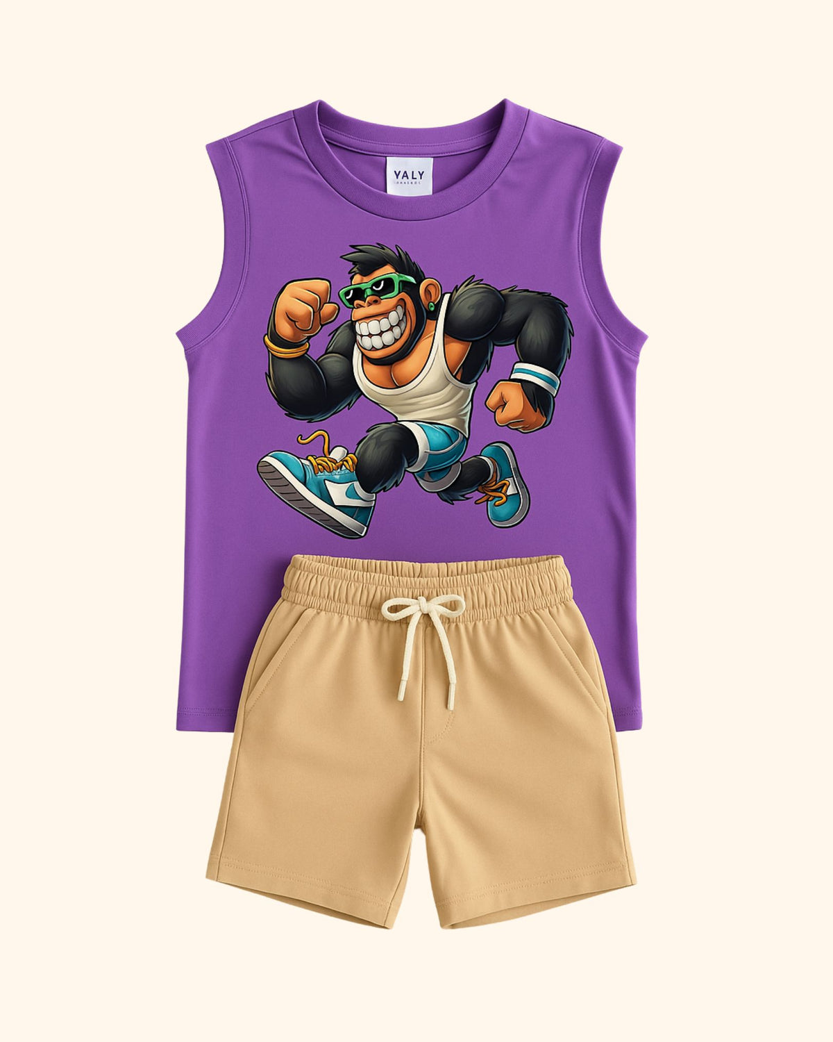 Stylish Kids Sleeveless Tee With Short Set
