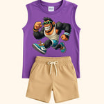 Stylish Kids Sleeveless Tee With Short Set