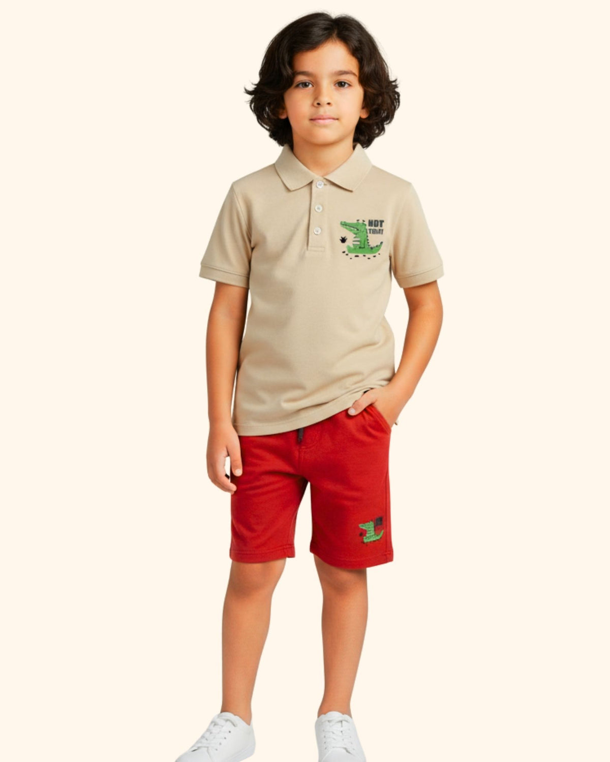 Unisex Little Explorer Polo & Shorts Set