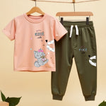 Kids Wear – Printed T-Shirt with Track Pants