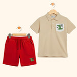 Unisex Little Explorer Polo & Shorts Set