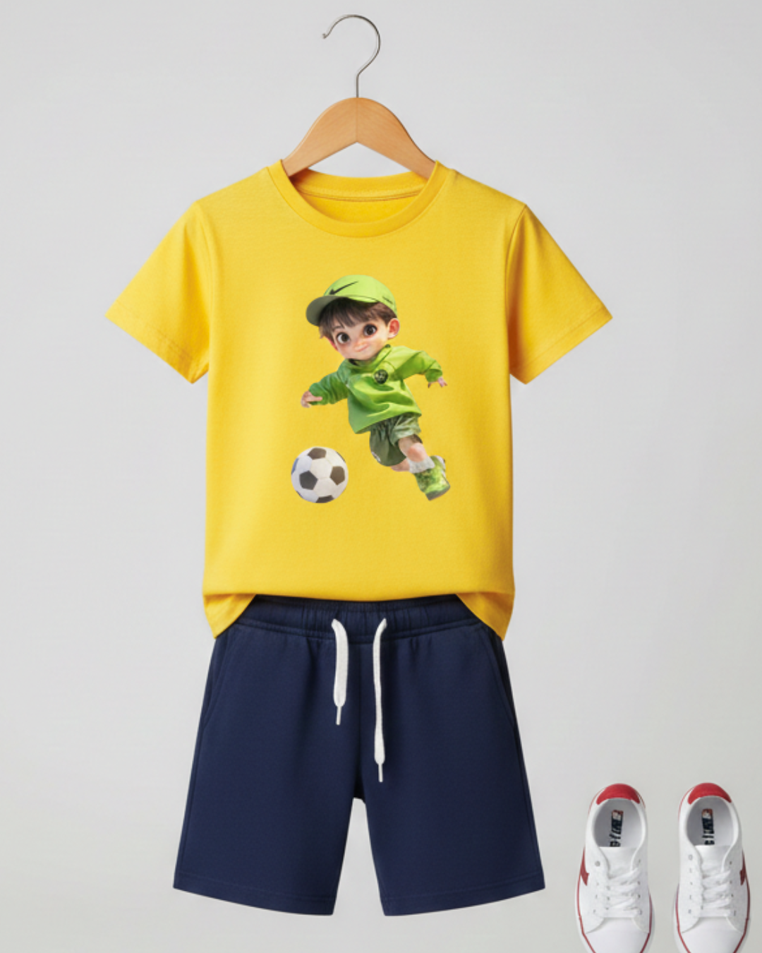 Printed Casual T-Shirt and Shorts Set