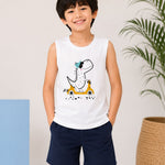 Sleeveless kids cotton T-Shirt shorts set