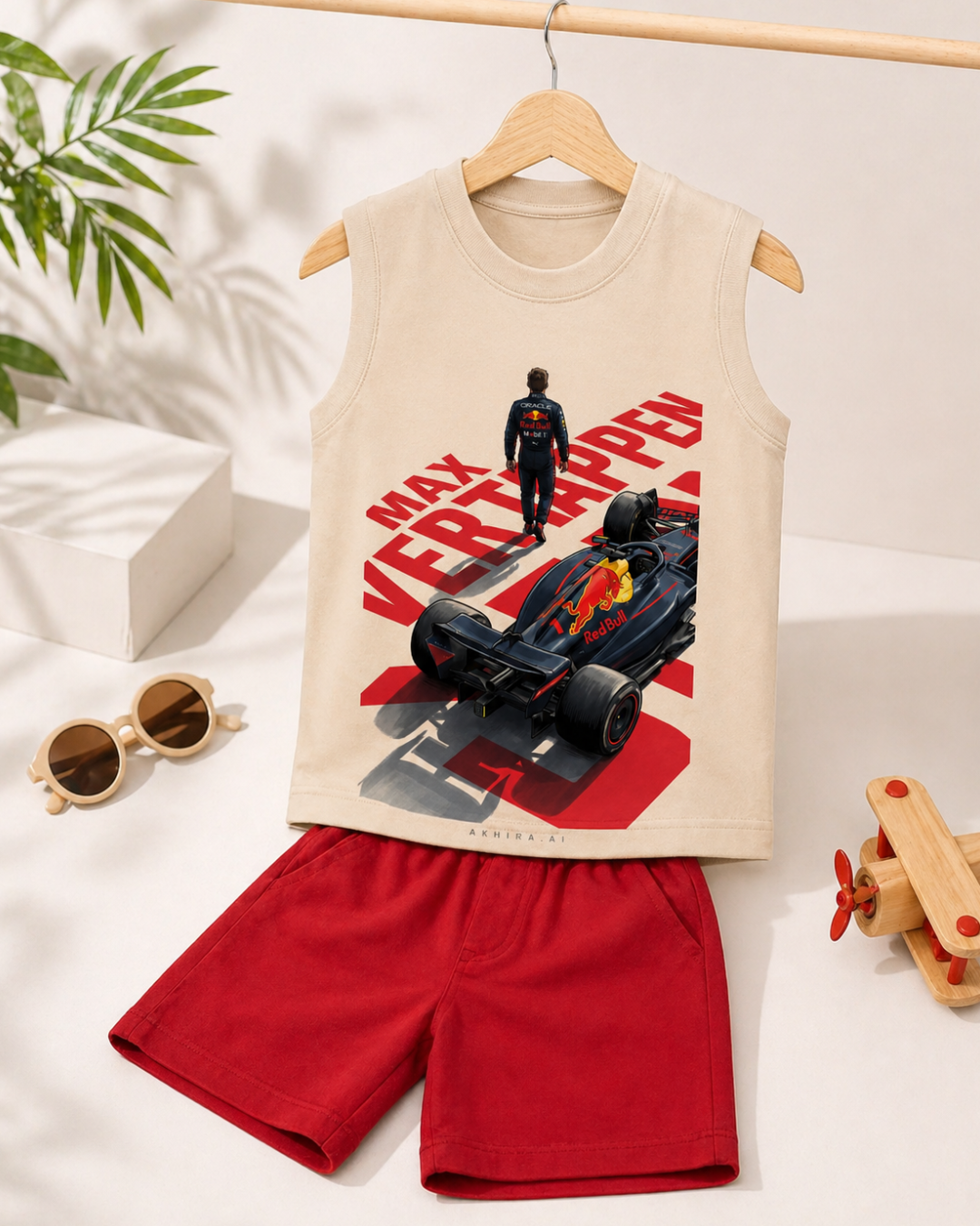 Kids Sleeveless Unisex Tshirt and Shorts Set