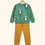 Cotton Sweatshirt and Track Pant Set