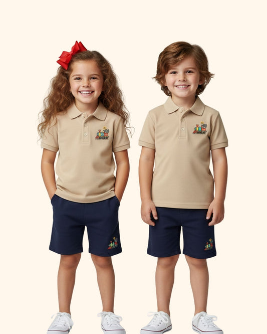 Unisex Kids Polo & Shorts Combo