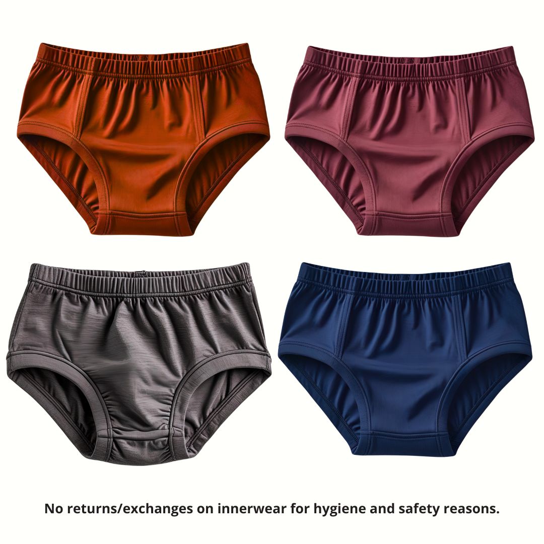 4-Pack Plain Kids briefs Combo