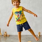 Casual Kids Sleeveless Tee With Short