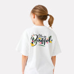 Girls Printed Extended Sleeves Oversized  T-shirt