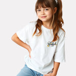 Girls Printed Extended Sleeves Oversized  T-shirt