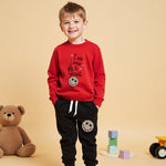Soft Sweatshirt & Bottoms (Red & Black)
