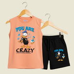 Printed Round Neck Sleeveless T-Shirt Sets