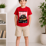 Printed Half Sleeve T Shirt And Shorts Set