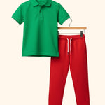 Unisex Polo T-Shirt with Track Pants