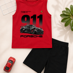 Kids Sleeveless Unisex Tshirt and Shorts Set