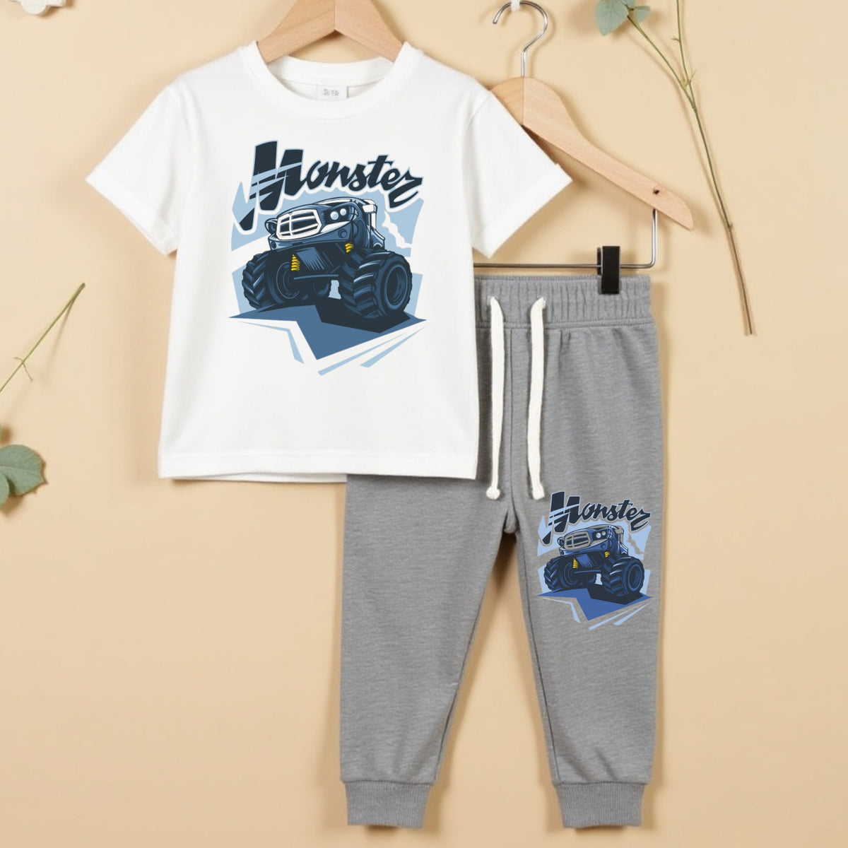 Casual Comfort Printed T-Shirt & Track Pant Sets