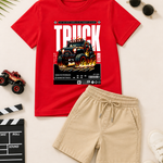 Printed Half Sleeve T Shirt And Shorts Set