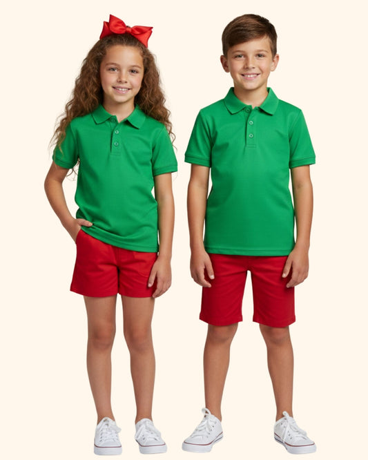 Unisex Little Explorer Polo & Shorts Set