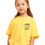 Girls Printed Extended Sleeves Oversized T-shirt