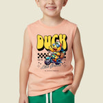 Printed Round Neck Sleeveless T-Shirt Sets