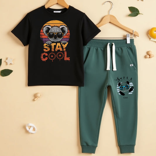 Casual Comfort Printed T-Shirt & Track Sets