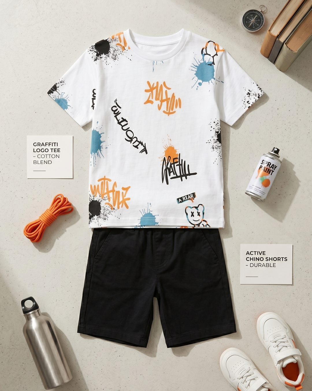 Kids Unisex Tshirt and Shorts Set