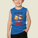 Kids Printed Sleeveless T-shirt with Shorts