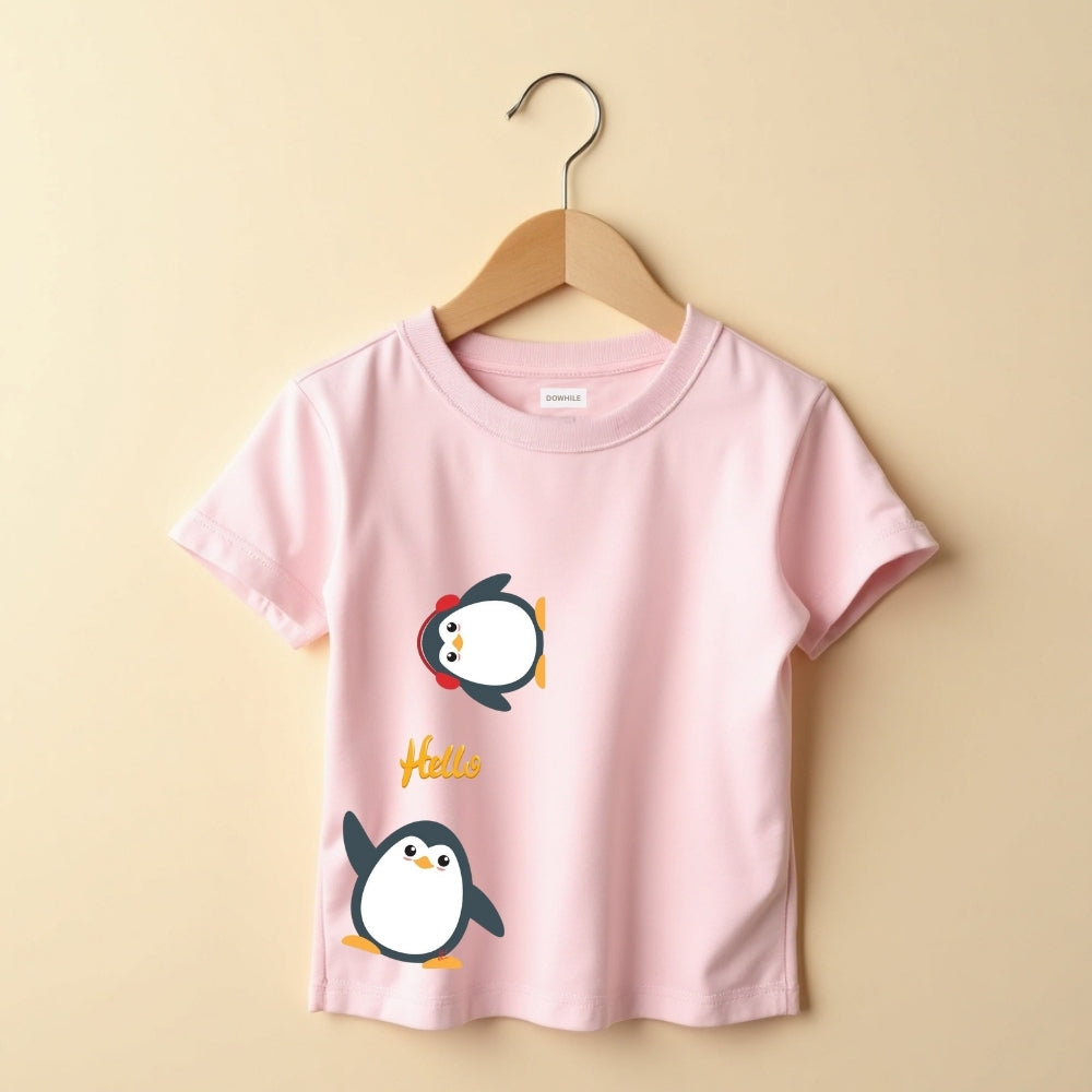 Playtime Ready T-Shirt & Pants (Pink & Grey Melange)
