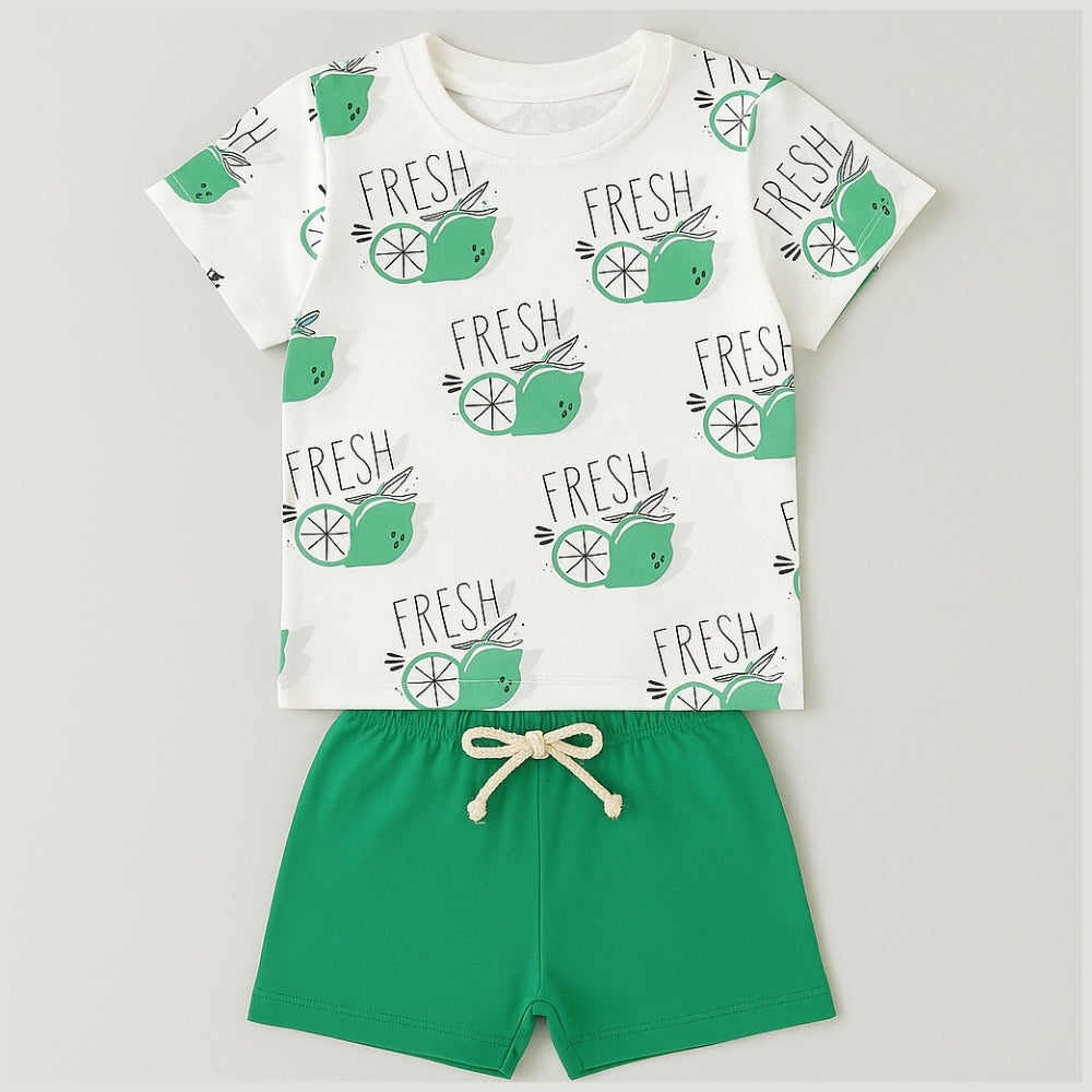 Kids Matching T-Shirt Shorts Outfit (Printed)