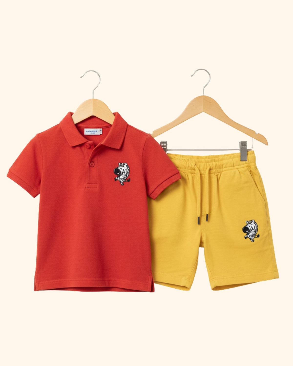 Unisex Kids Polo Tee with Shorts