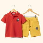 Unisex Kids Polo Tee with Shorts