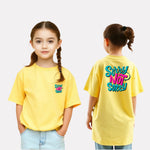 Girls Printed Extended Sleeves Oversized T-shirt