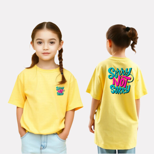 Girls Printed Extended Sleeves Oversized T-shirt