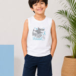 Sleeveless kids t shirt shorts