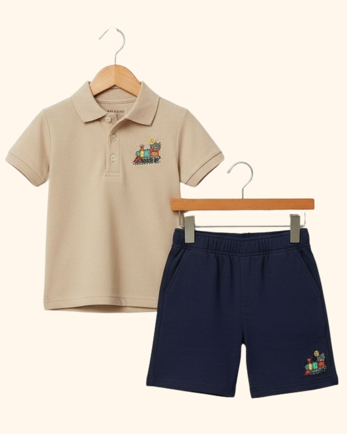 Unisex Kids Polo & Shorts Combo