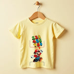 T-Shirt & Track Set Printed Style- Yellow & Military Green