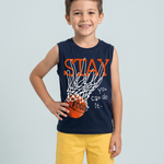 Trendy Sleeveless T-Shirt and Short Set
