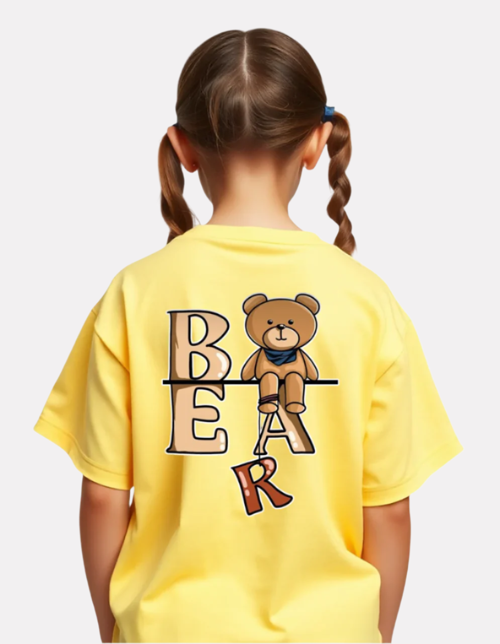 Girls Printed Extended Sleeves Oversized  T-shirt
