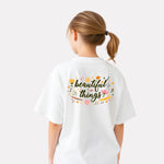 Girls Printed Extended Sleeves Oversized T-shirt