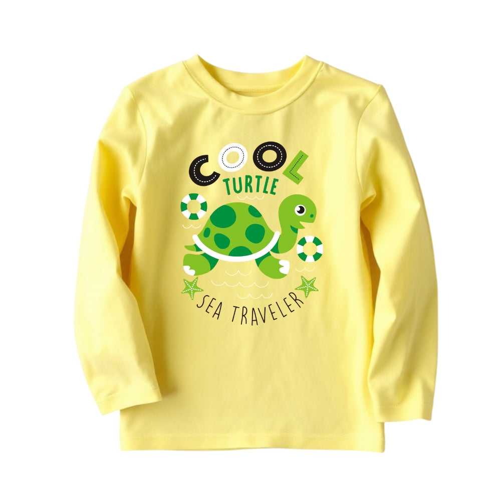 Cute Printed Tee and Shorts Set-Yellow & Red
