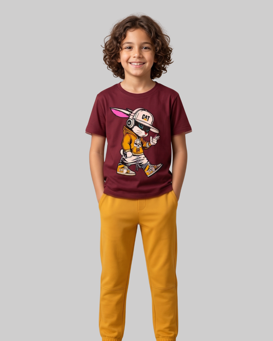 Kids Cotton Sold T-Shirt Track Sets