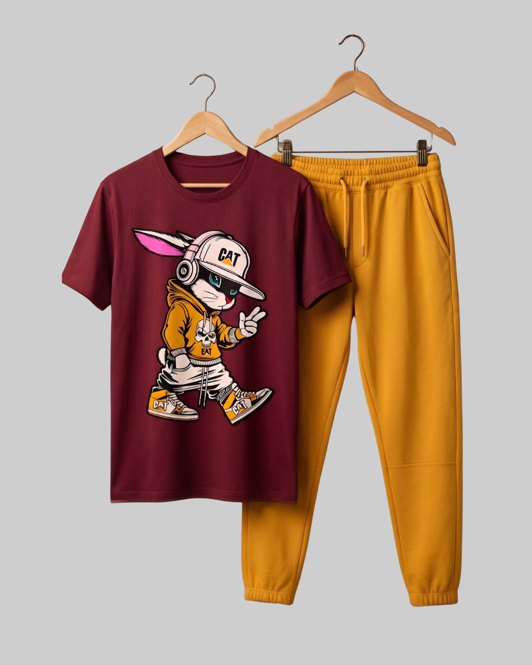 Kids Cotton Sold T-Shirt Track Sets